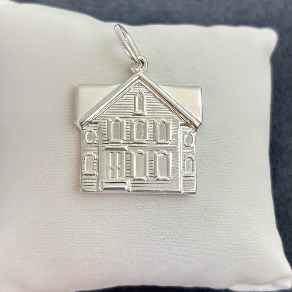 Tiffany & Co. Sterling silver Vintage House Charm/ Pendant 1"